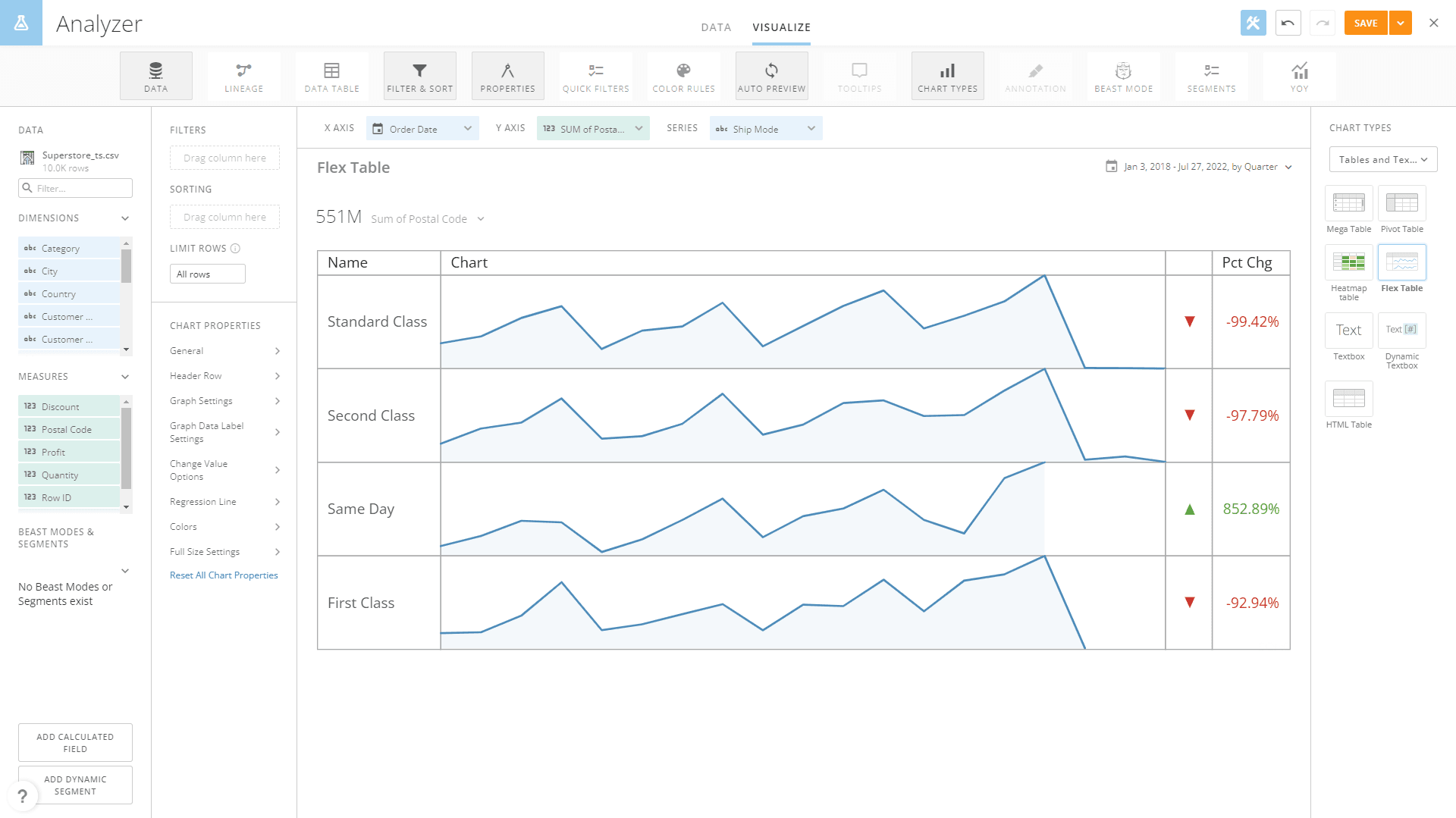 Figure 2-36 Flex table - Domo