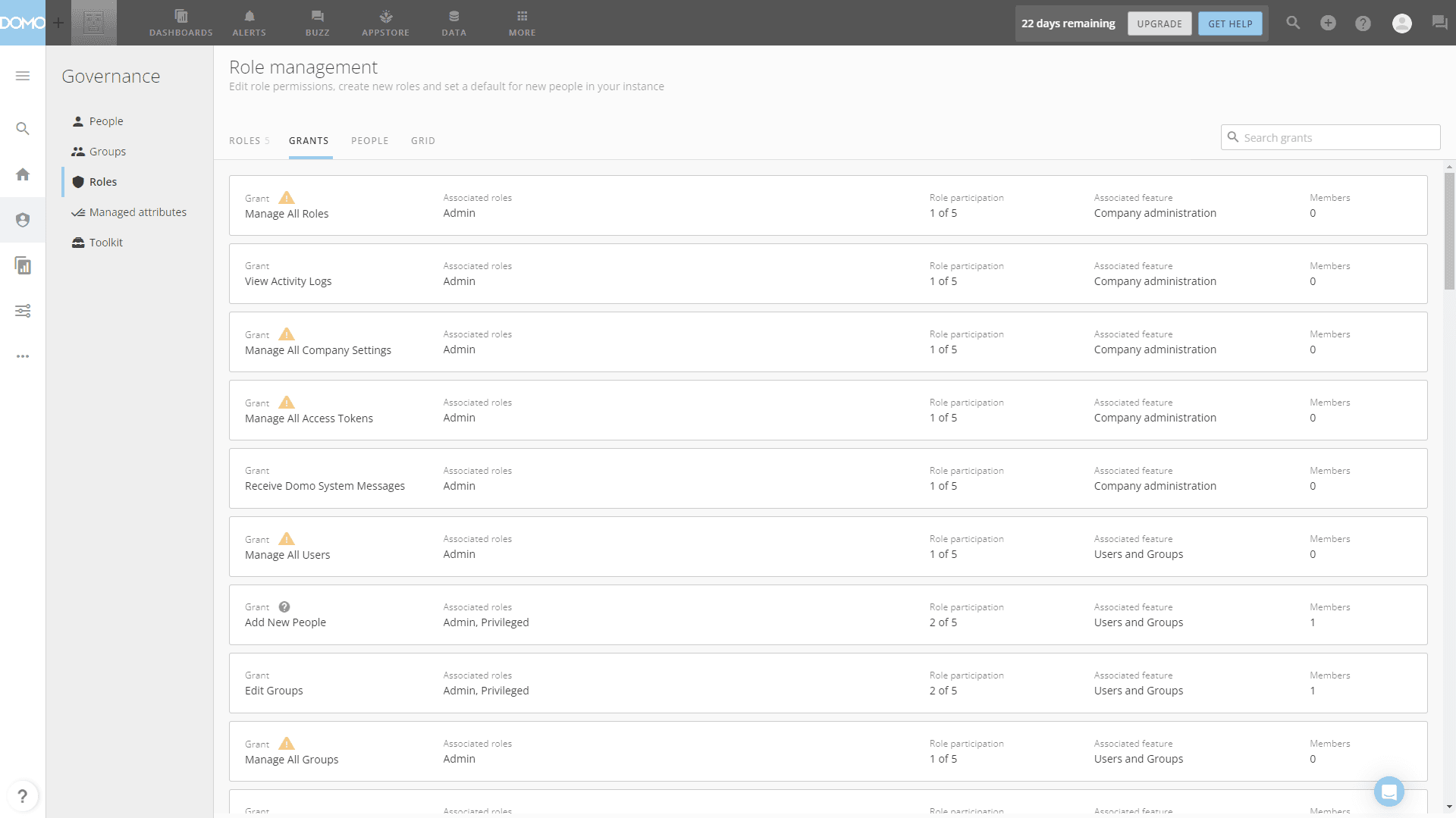 Figure 2-54 Grants - Domo