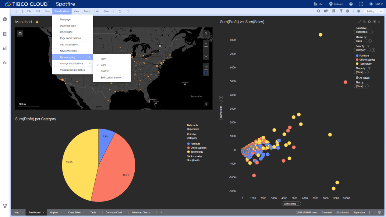 Figure 2-55 Background - Tibco Cloud Spotfire